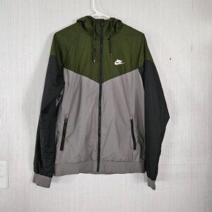 Nike Green and Gray Windbreaker Jacket